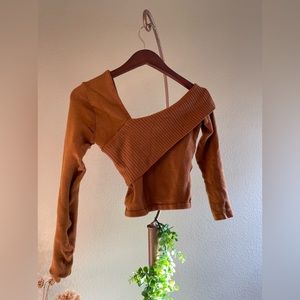 Windsor long sleeve blouse off one shoulder.
